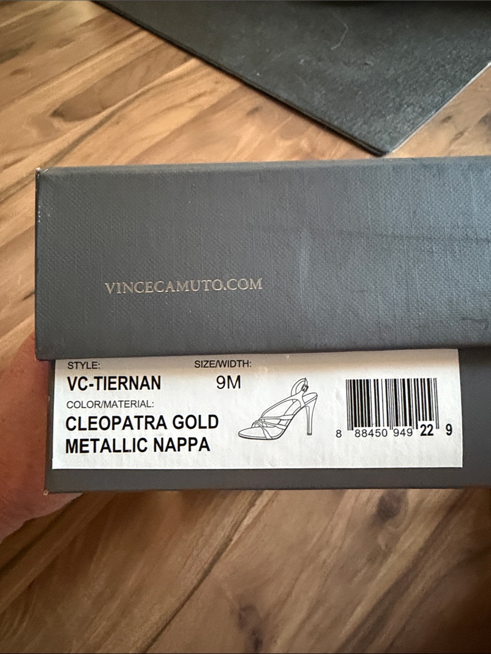 Vince Camuto Metallic Gold Strappy Slingback Heels - Picture 5 of 5